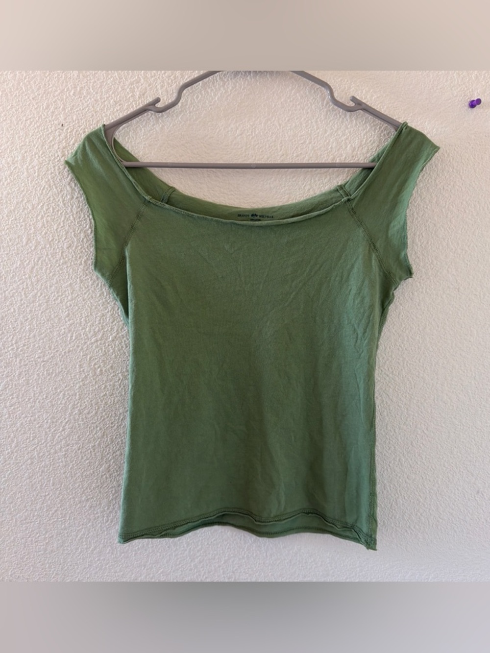 Brandy melville olive green mayson off shoulder top